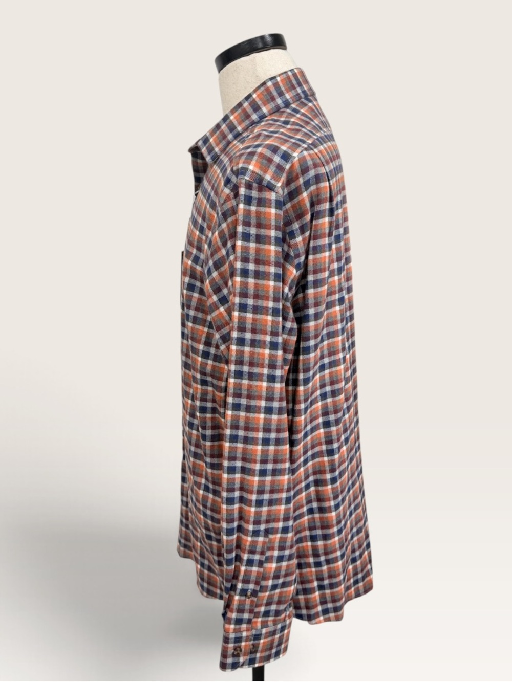 Hart Schaffner Marx Canclini 100% Cotton Plaid Flannel Button Down Shirt $150 - Picture 5 of 12